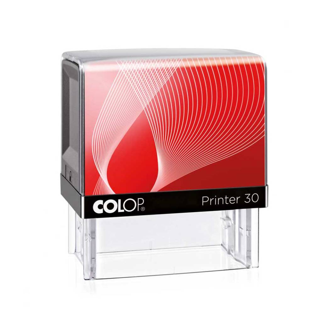 Colop Printer 30 schwarzer Rahmen, roter Einleger - schwarz