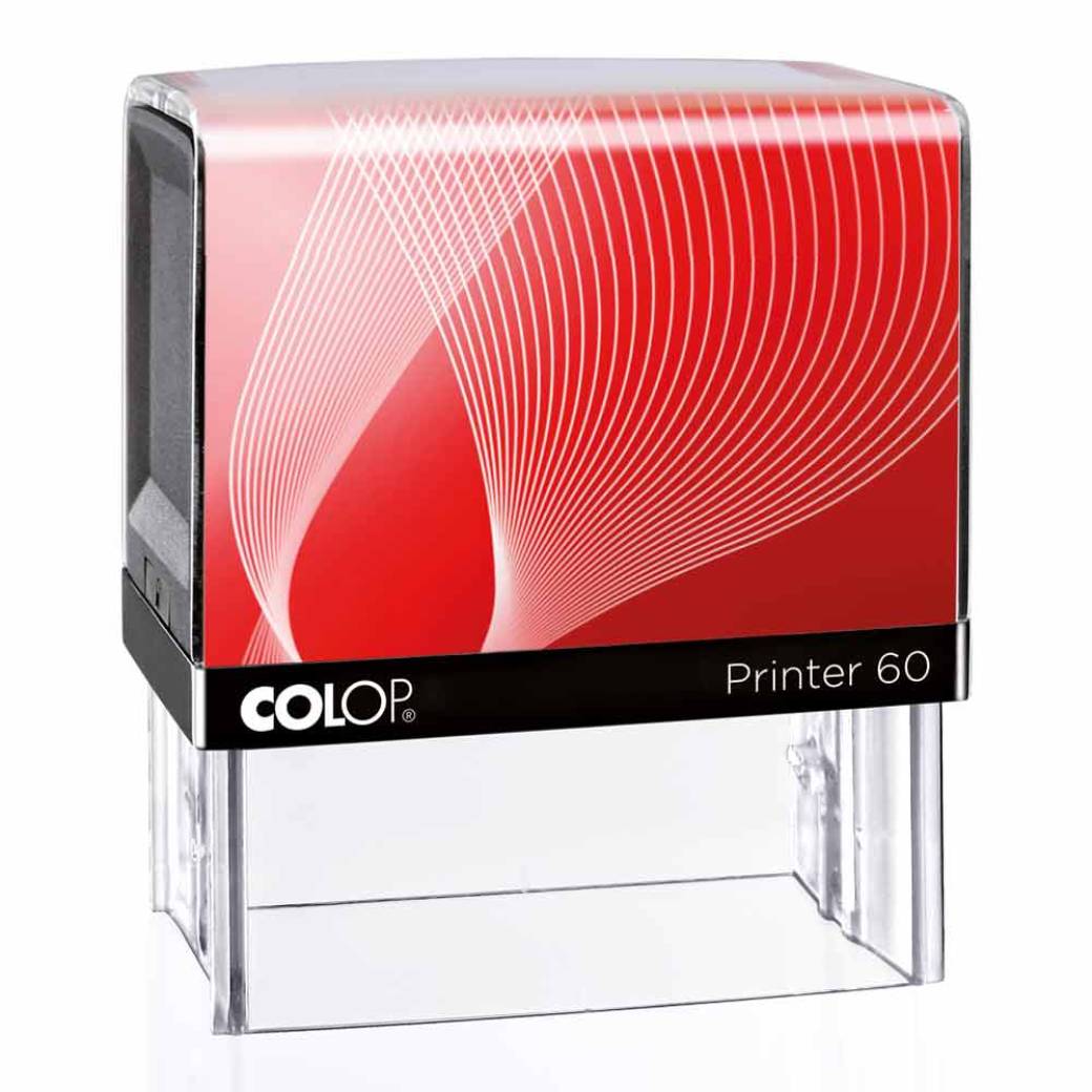 Colop Printer 60 schwarzer Rahmen, roter Einleger - schwarz